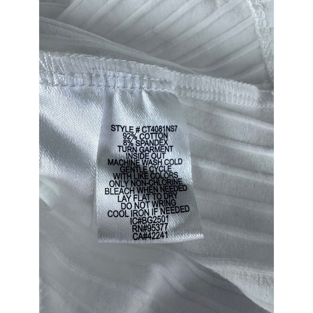 Sanctuary White Ribbed‎ Button Front Collared Cardigan Top Size Small - Picture 10 of 10